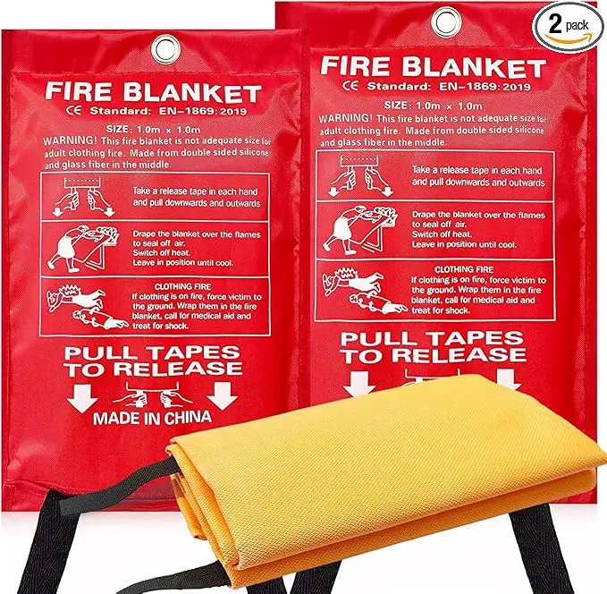Silicone-coated Fiberglass Fire Blanket